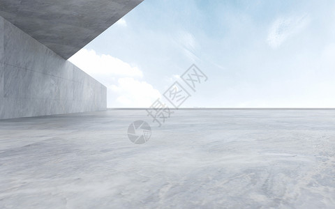 灰色抽象建筑空间设计图片