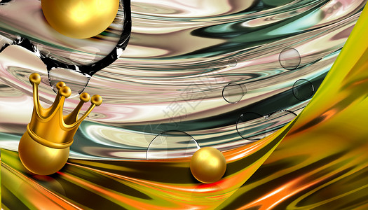 颜色气泡金色皇冠酸性背景设计图片