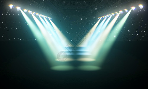 C4D射灯3D舞台灯光场景设计图片