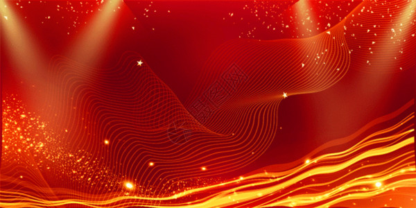 红色带点素材红金背景GIF高清图片
