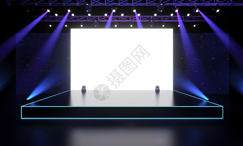 舞台灯光设备3D舞台灯光场景设计图片