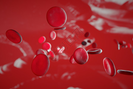 三维红细胞微观场景背景图片