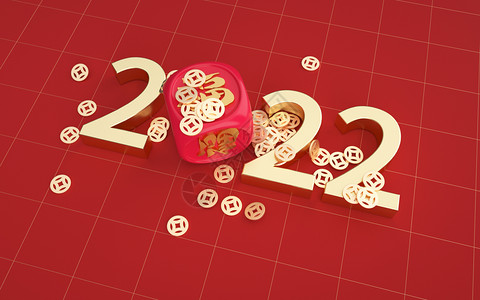 2022红金背景背景图片