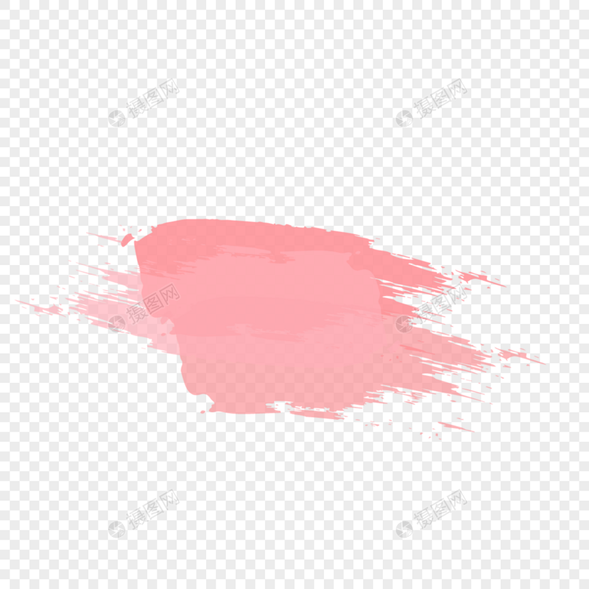 粉色水彩笔刷效果图片