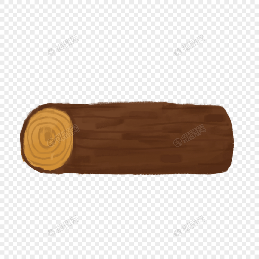 一个棕色圆形原木图片