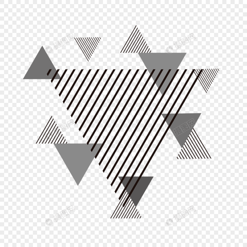 条纹三角形抽象几何图片