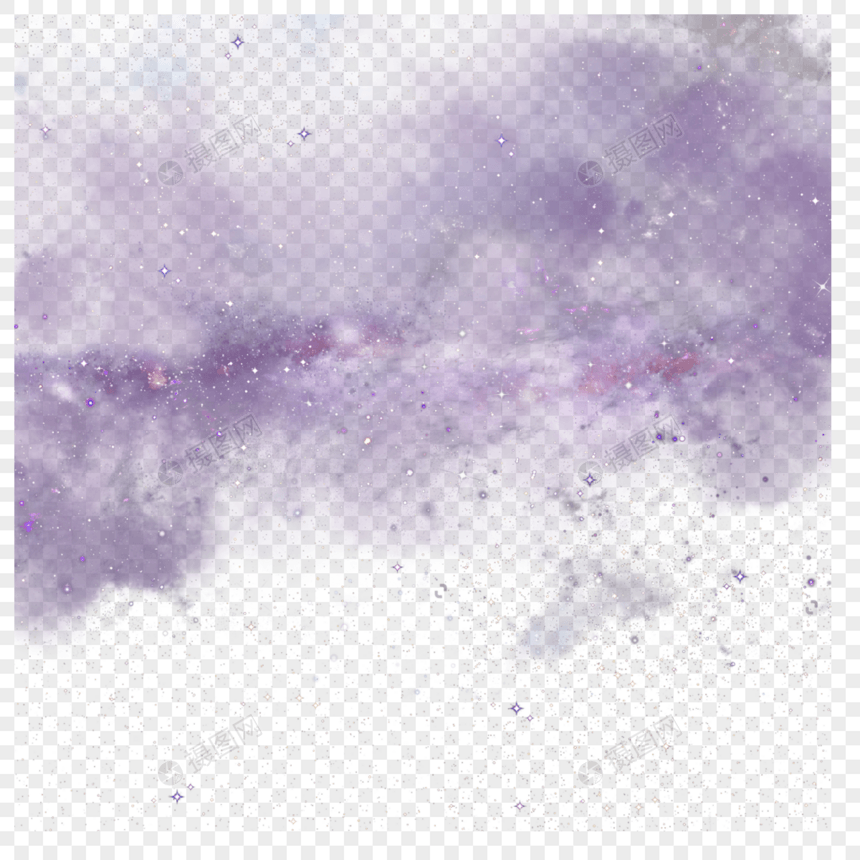 紫色唯美梦幻银河星空夜晚图片