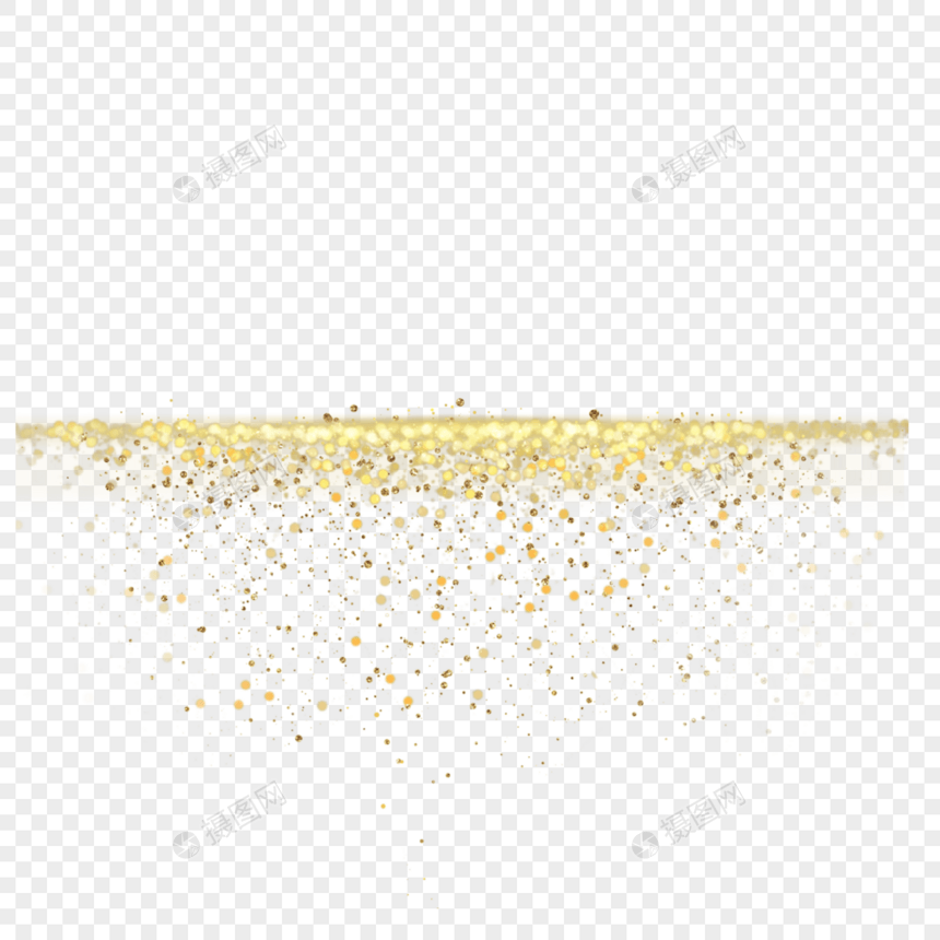 金色抽象光效下坠的颗粒光点图片