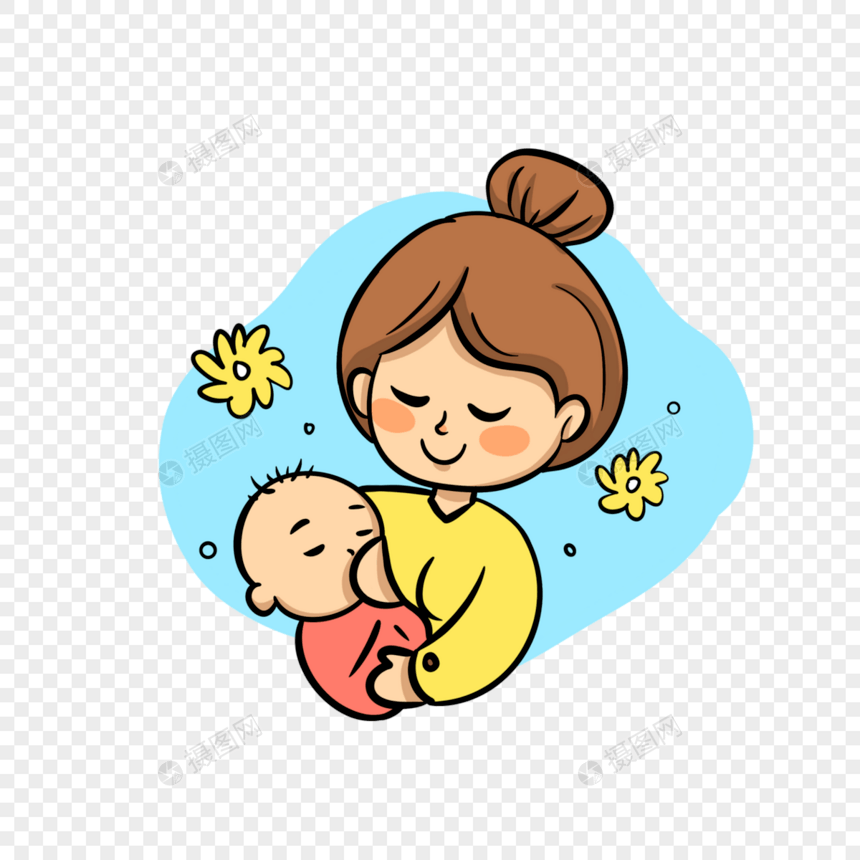 卡通婴儿母乳图片