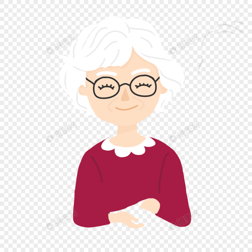 可爱卡通祖母人物画像图片
