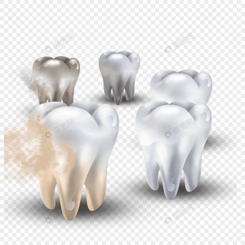 黄色牙菌斑光效牙齿健康图片