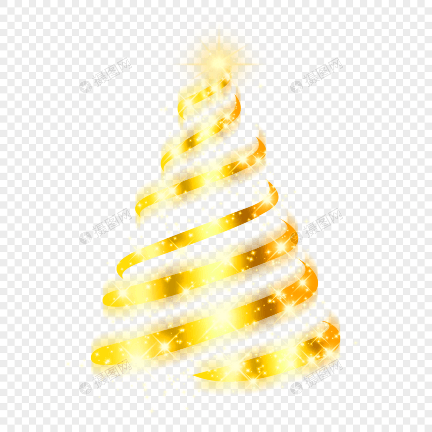 圣诞灯效金色螺旋灯条图片