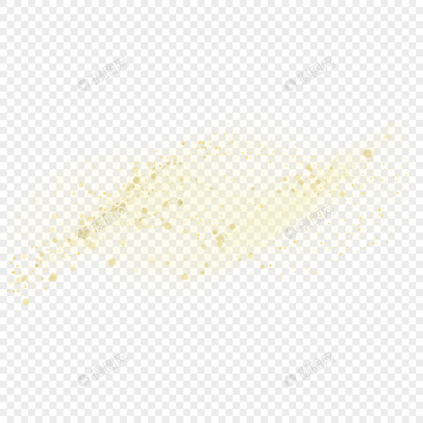 金色抽象光效分散光点颗粒图片