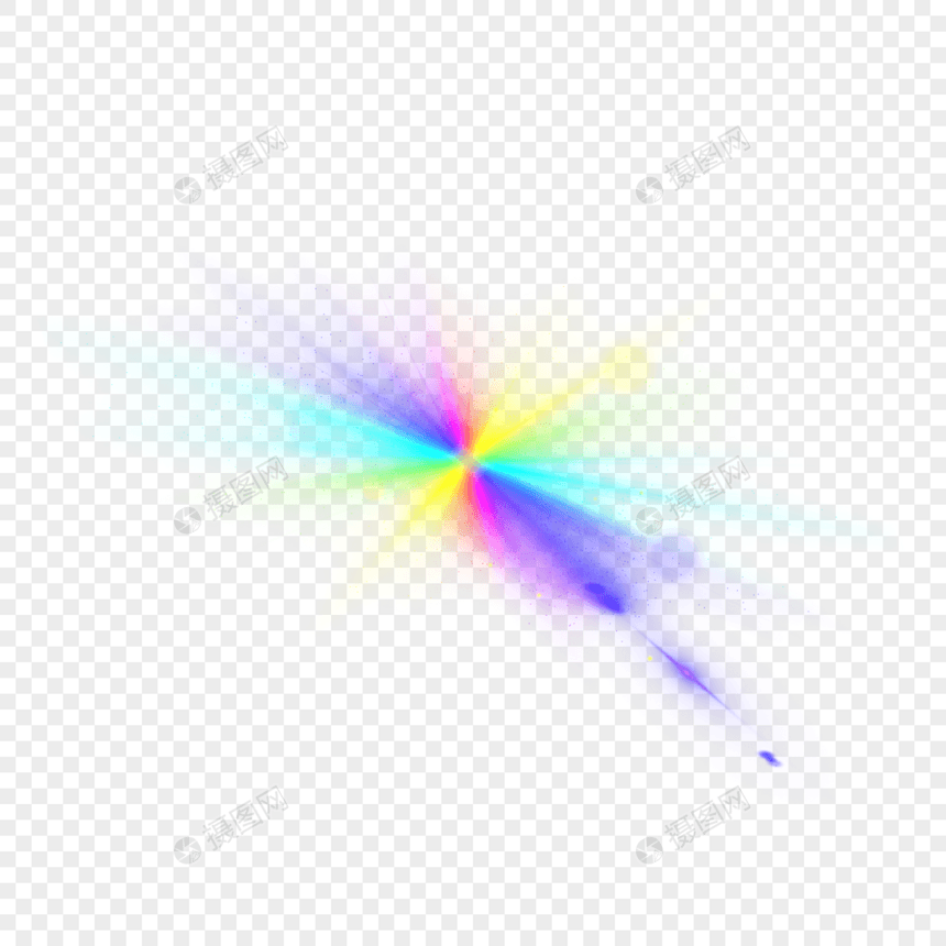 彩色辐射全息彩虹光效图片