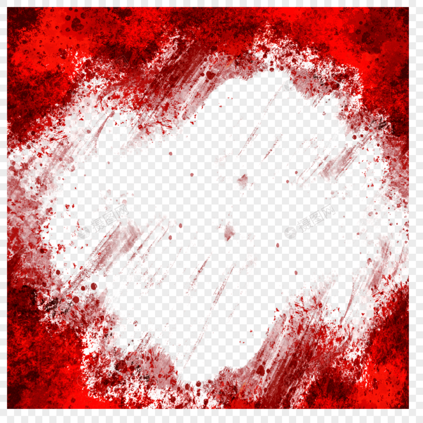 方形红色血液边框图片
