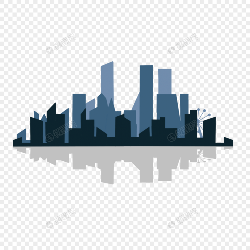现代城市天际线图片