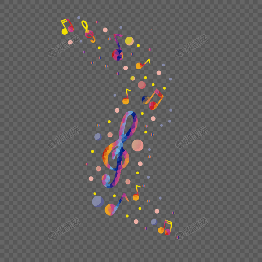 高清晰度审美音乐符号设计元素图片