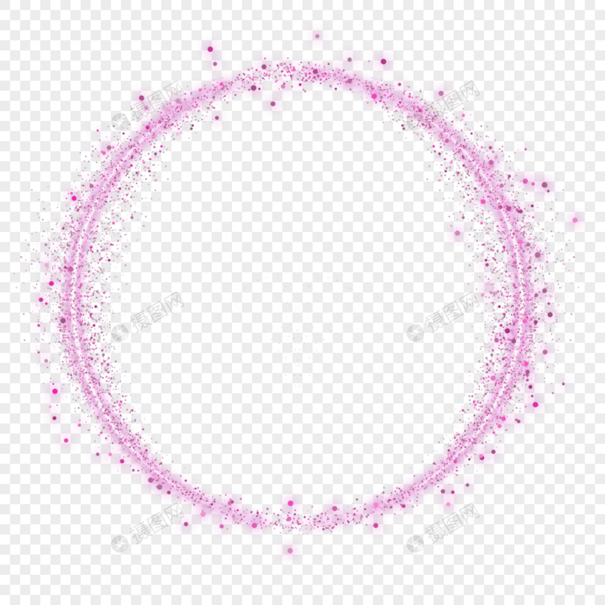 金粉色圆形光效光晕图片