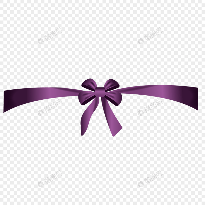 紫色丝带弓图片