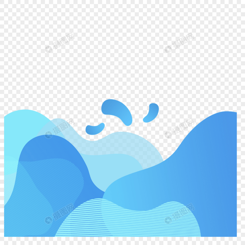 sns蓝色抽象流体边框图片