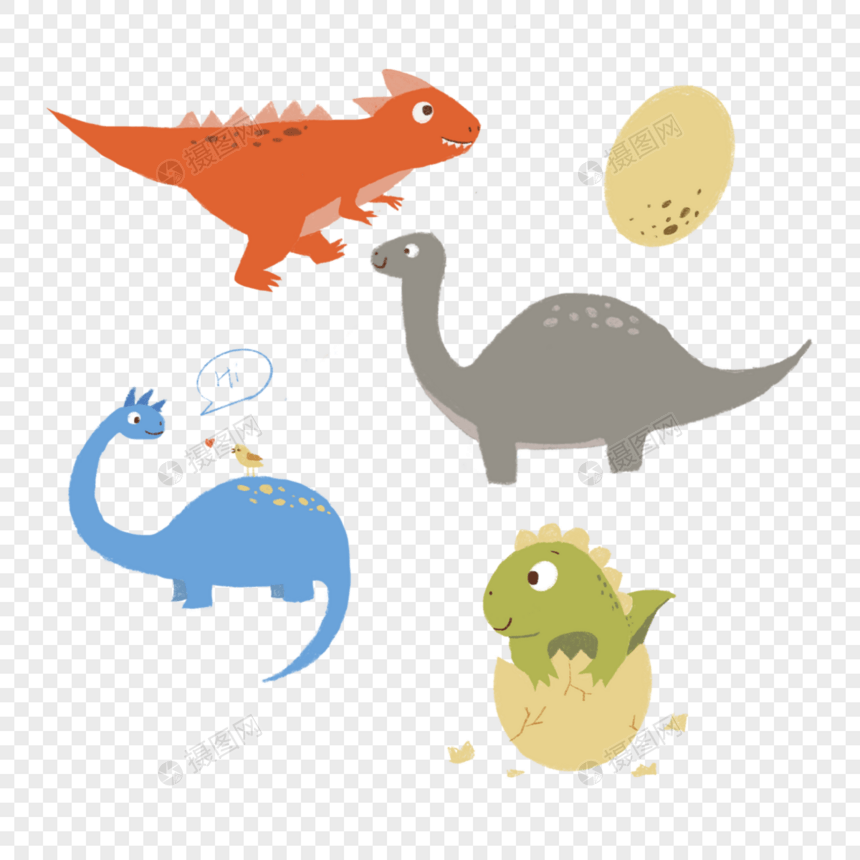 卡通恐龙和恐龙蛋图片