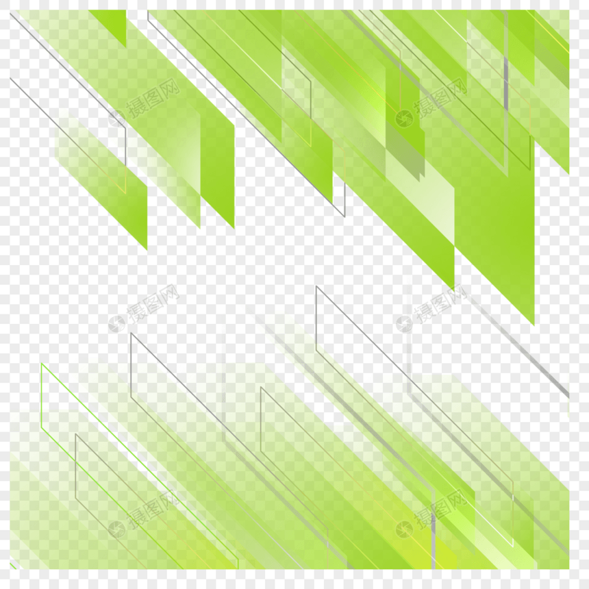 绿色几何抽象商务边框图片