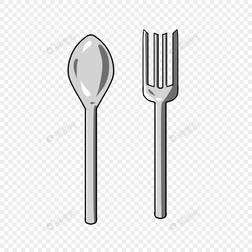 勺子和叉子图片