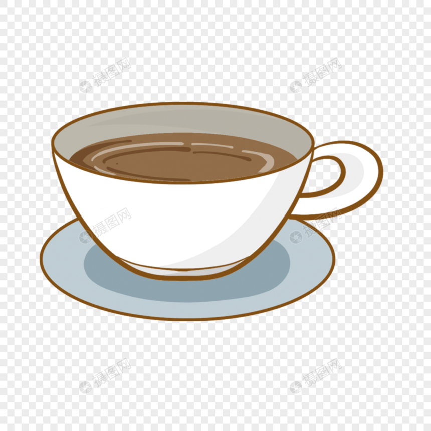 白色咖啡杯和意式浓缩咖啡图片