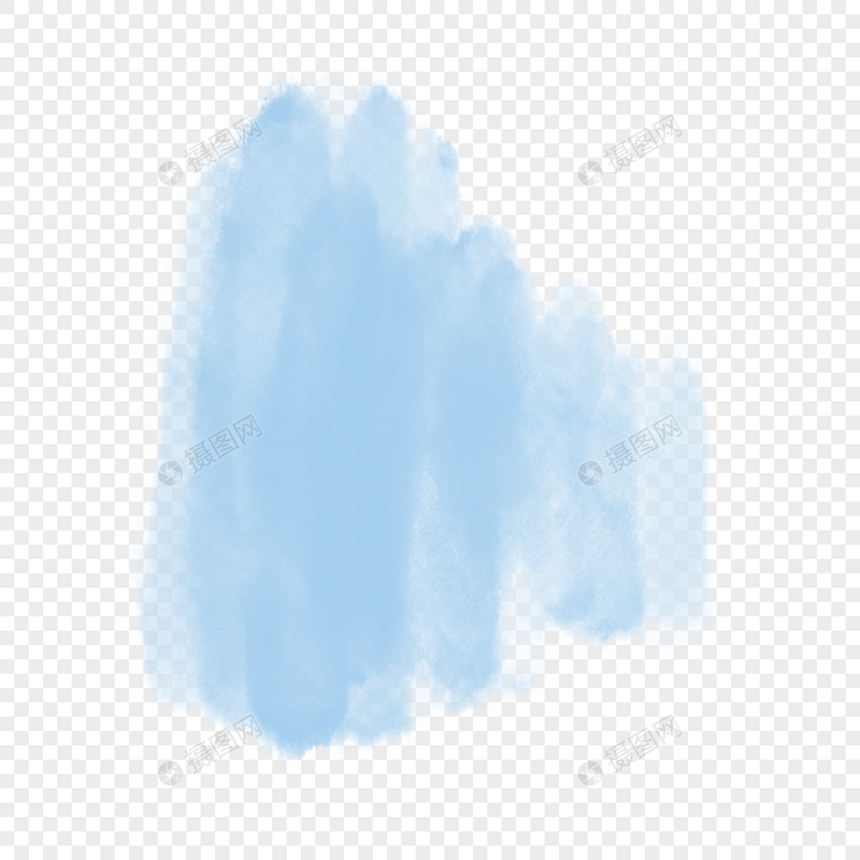 笔刷蓝色水彩线条图案图片