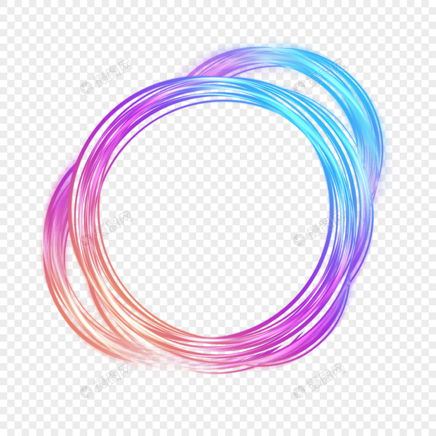 彩虹圈线条交错边框漩涡图片