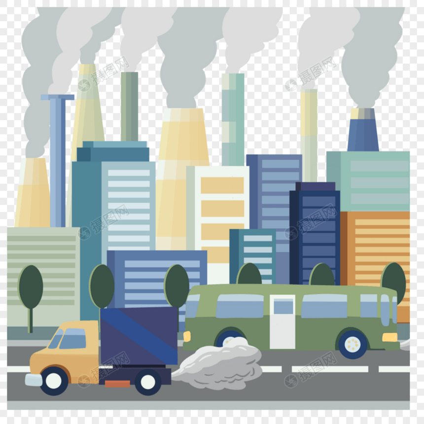 有害气体排放汽车尾气空气污染图片