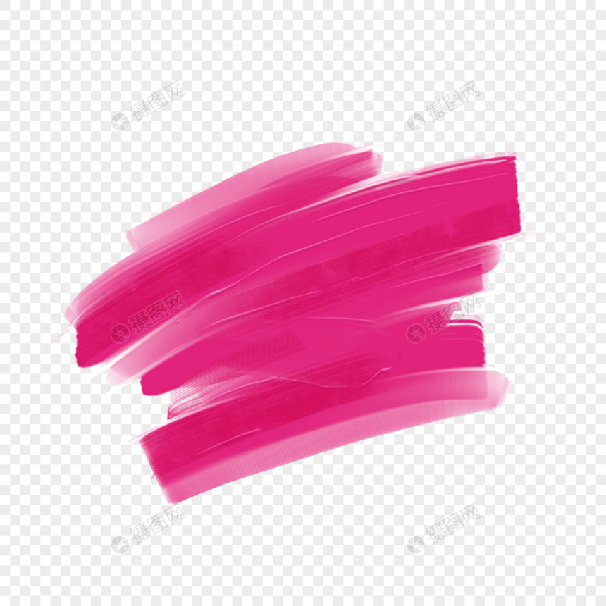 粉色渐变质感撞色水彩笔刷图片