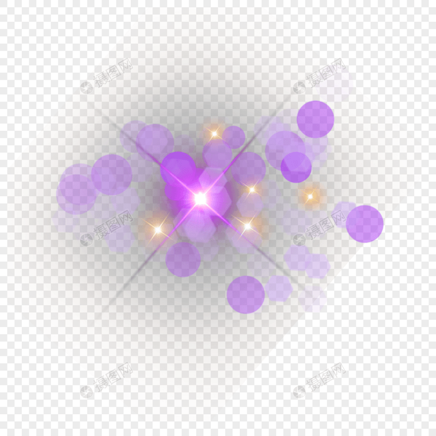 爆闪十字紫色圆球抽象光效图片