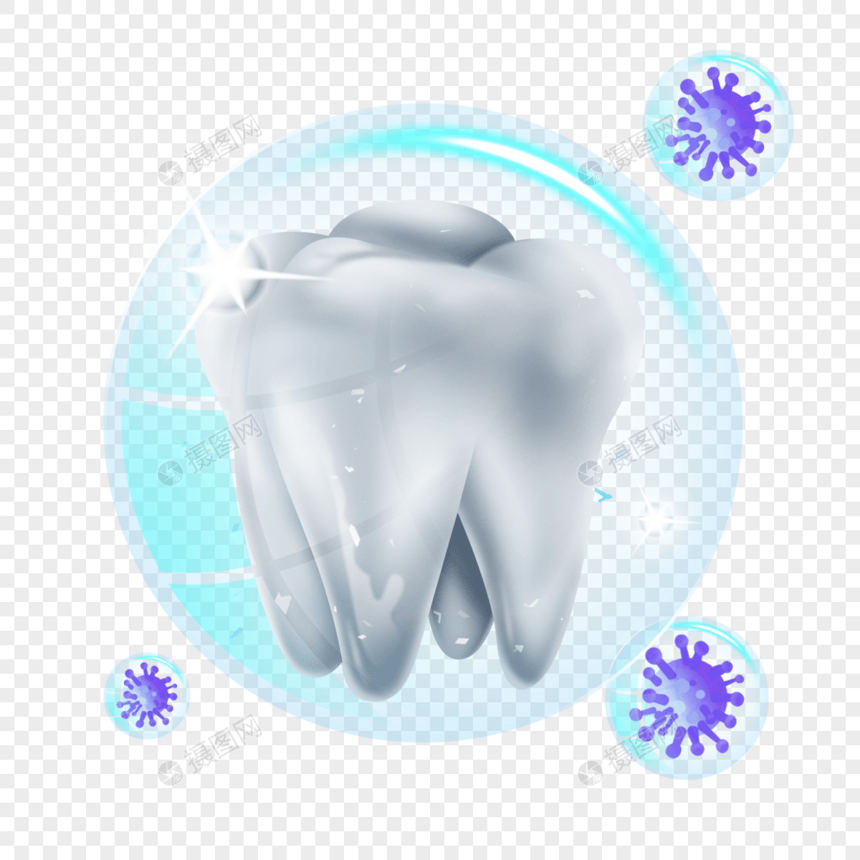 科技感保护光效牙齿健康图片