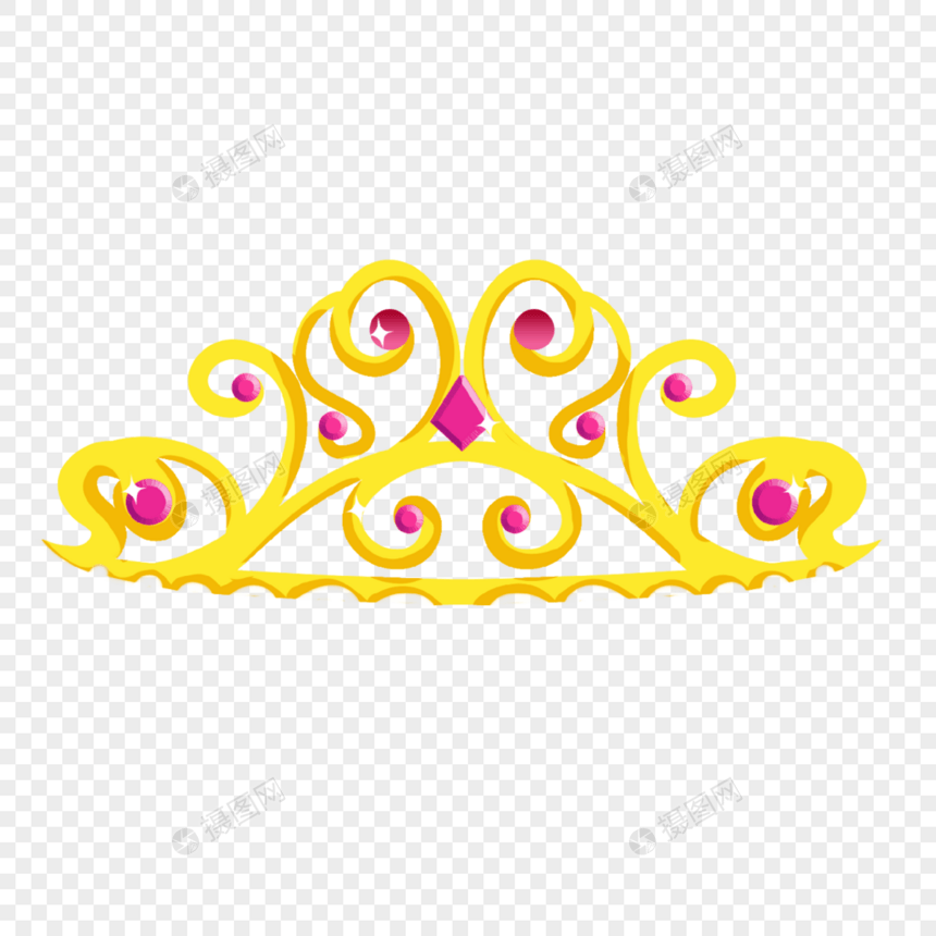 红宝石金色公主王冠图片
