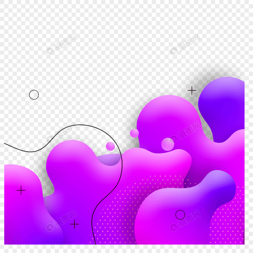紫色抽象流体sns边框图片
