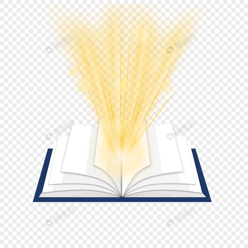 黄色光线书籍光线发射图片
