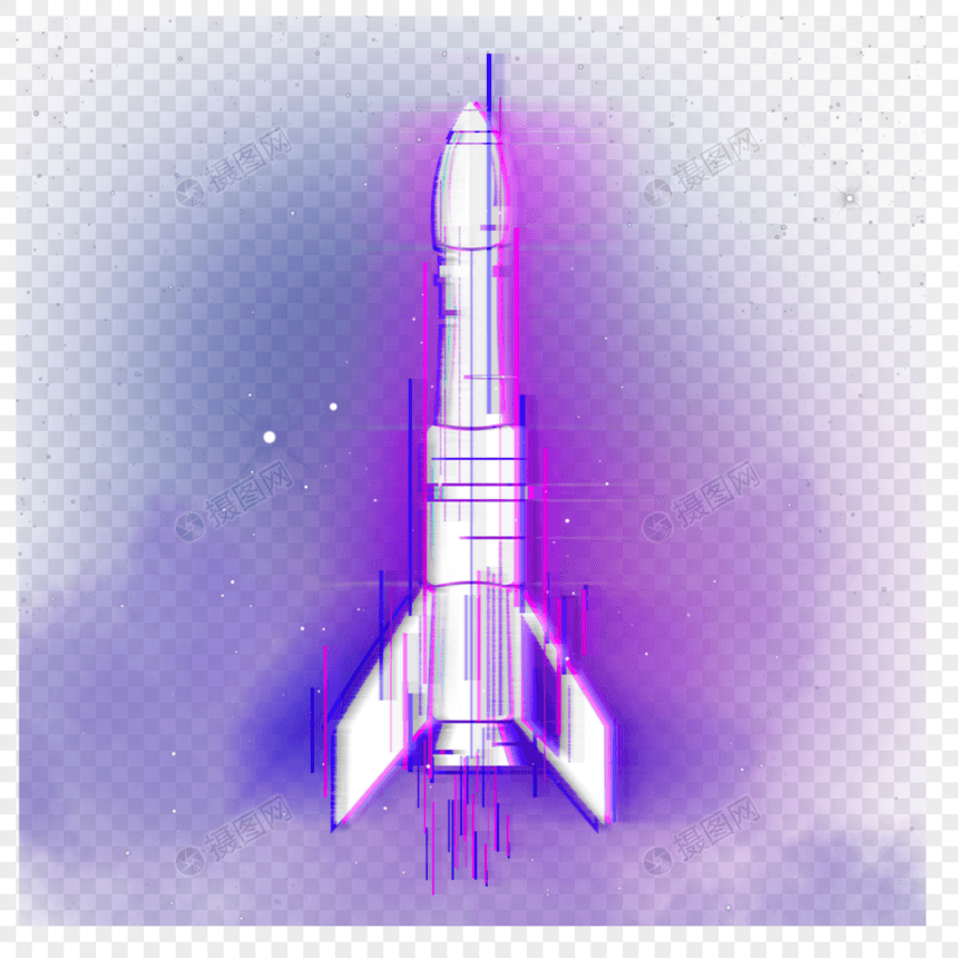 宇宙航天故障渐变紫色宇宙飞船图片