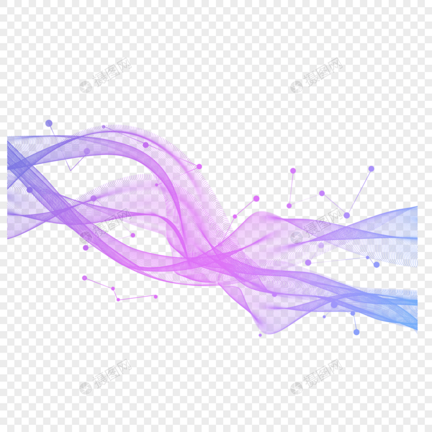 紫色渐变抽象动态波流图片