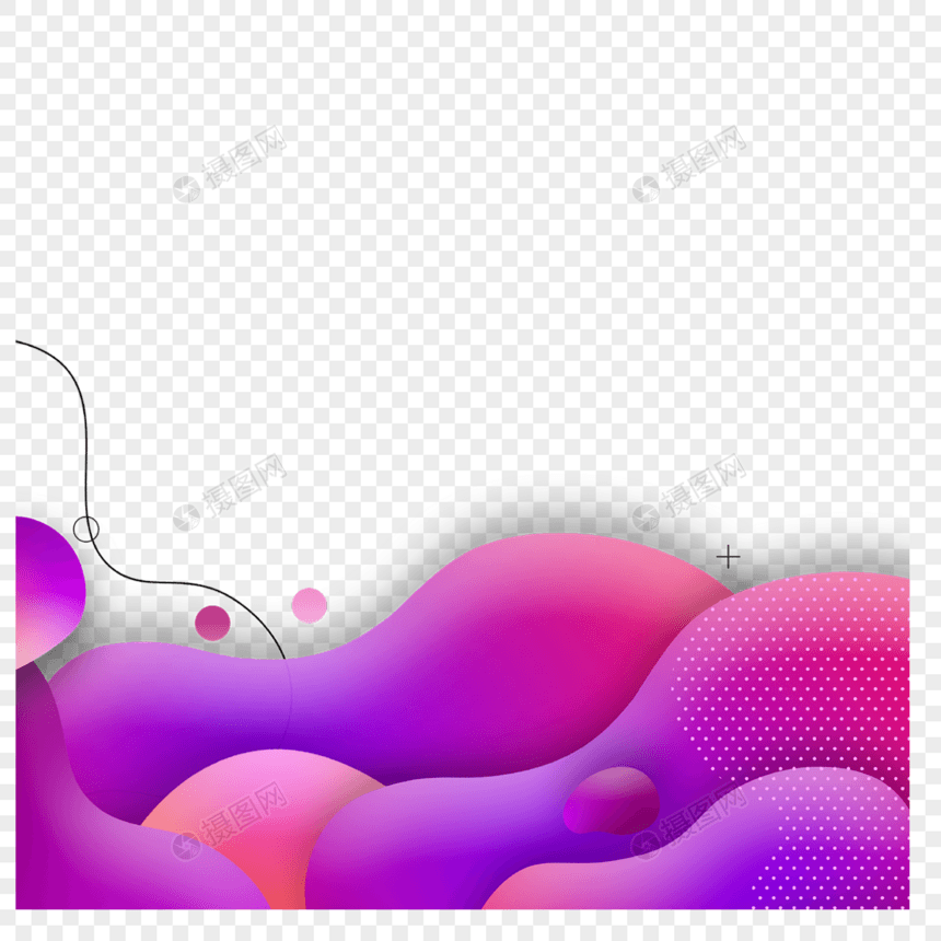 sns抽象流体紫色边框图片
