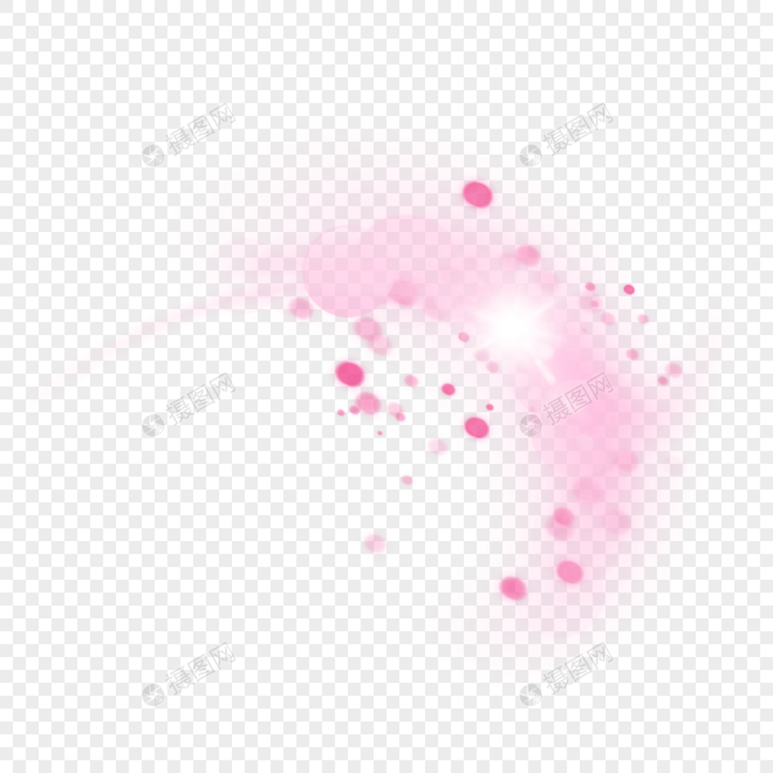 粉色月牙状抽象光效图片
