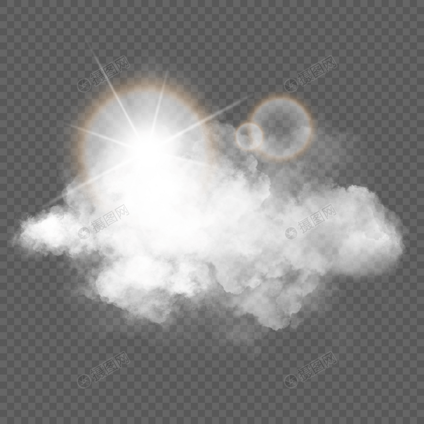 天空云朵太阳光效图片