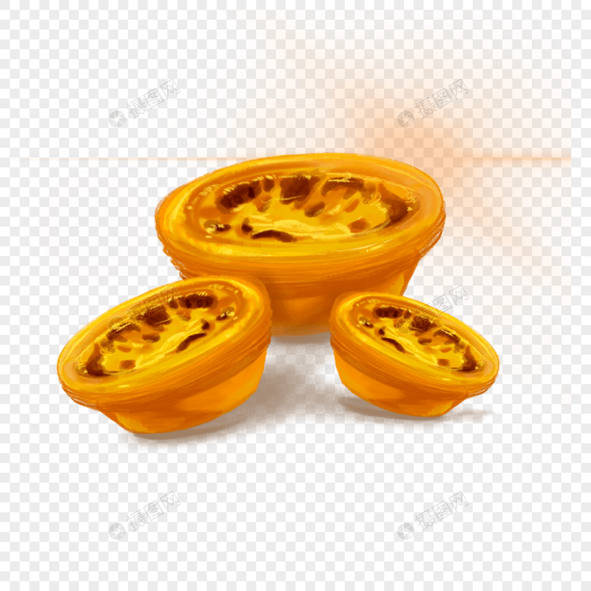 彩绘黄金香软蛋挞图片