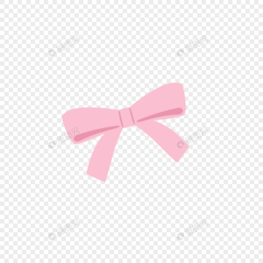 粉色蝴蝶结卡通图片