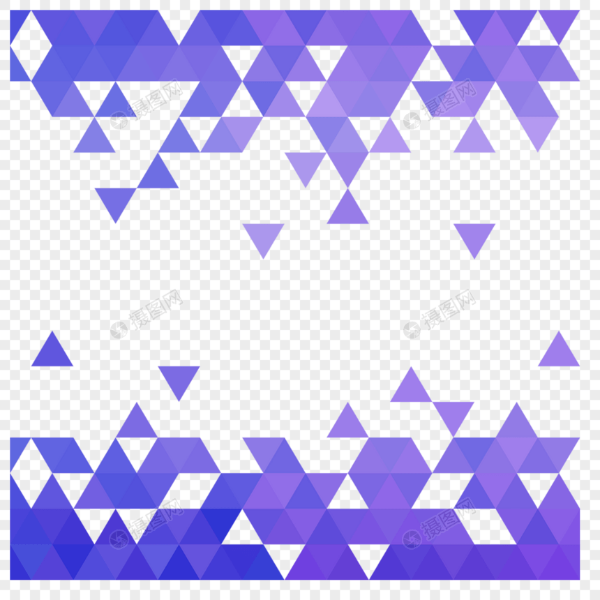 几何抽象紫色渐变三角形状边框图片