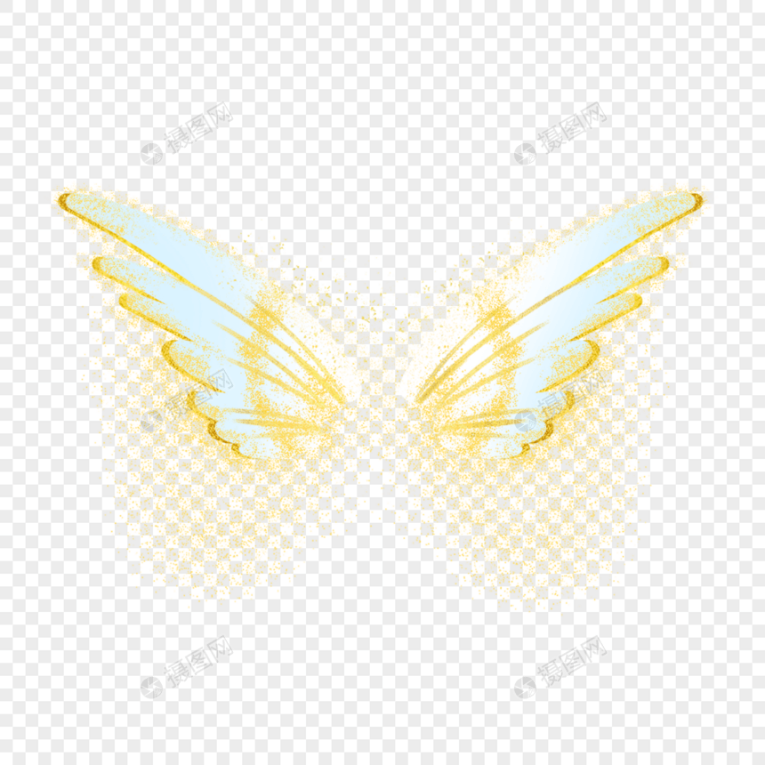 抽象金粉光效翅膀图片