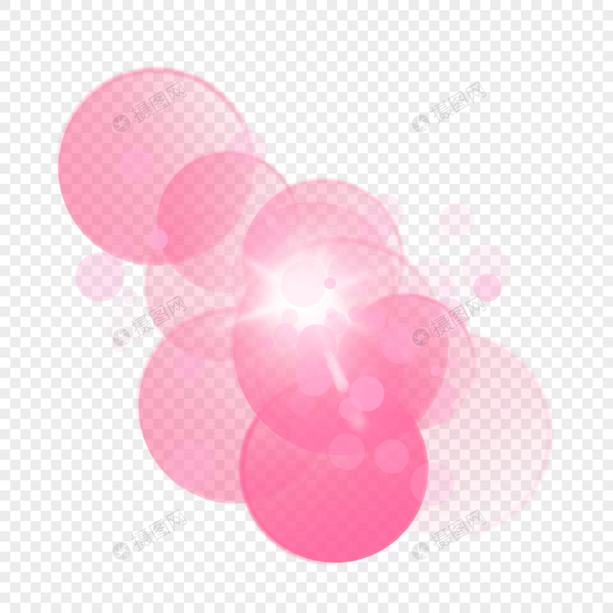 粉色模糊圆形光晕抽象光效图片