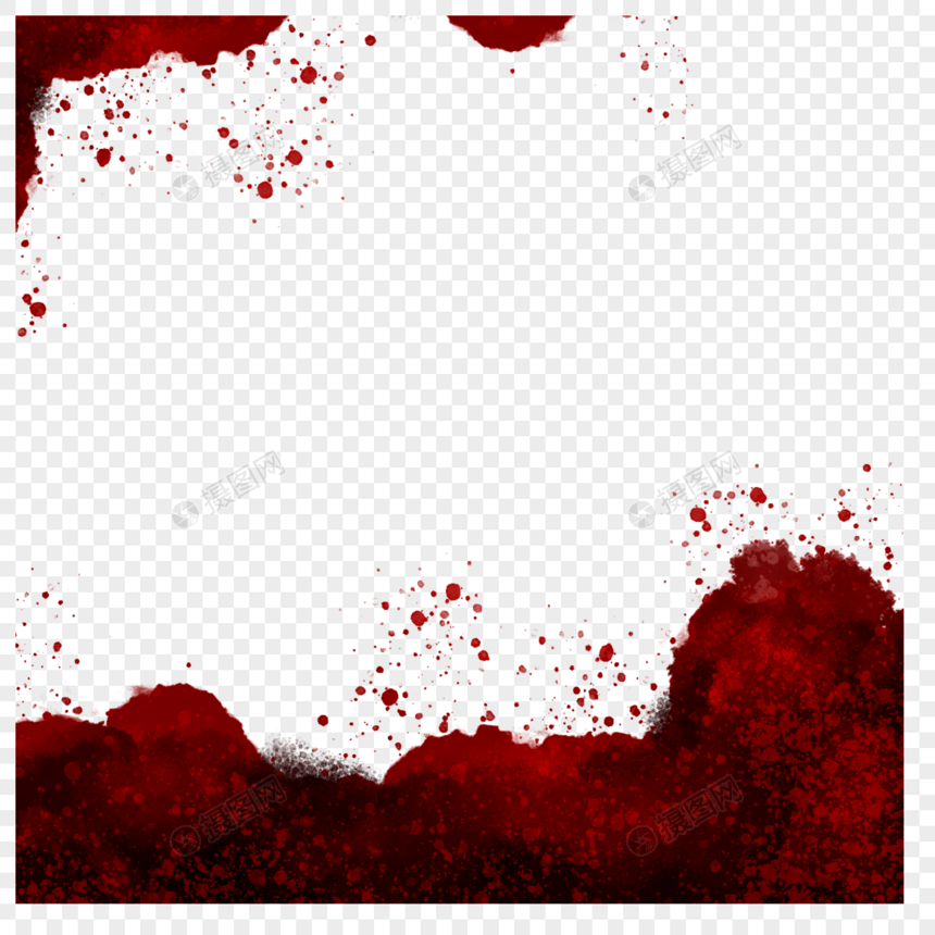 万圣节红色血液边框图片