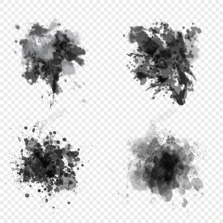 抽象黑色水彩污渍图片