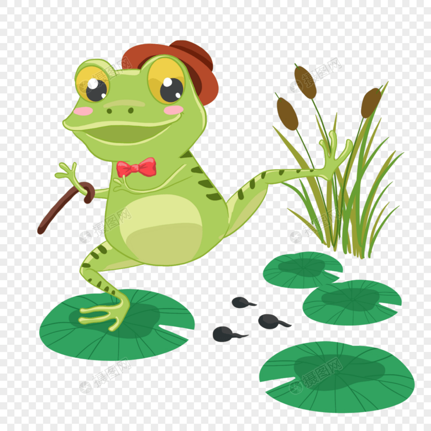 夏季可爱动物卡通青蛙图片